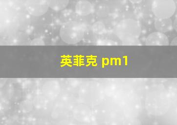 英菲克 pm1